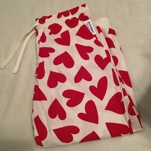 NWT Old Navy Heart Pajama Joggers